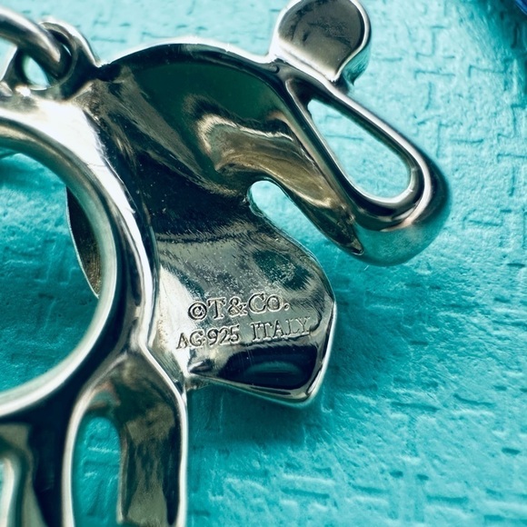 Tiffany & Co. Save the Wild Elephant Charm with Tsavorite Sterling Silver Pouch - Picture 7 of 9